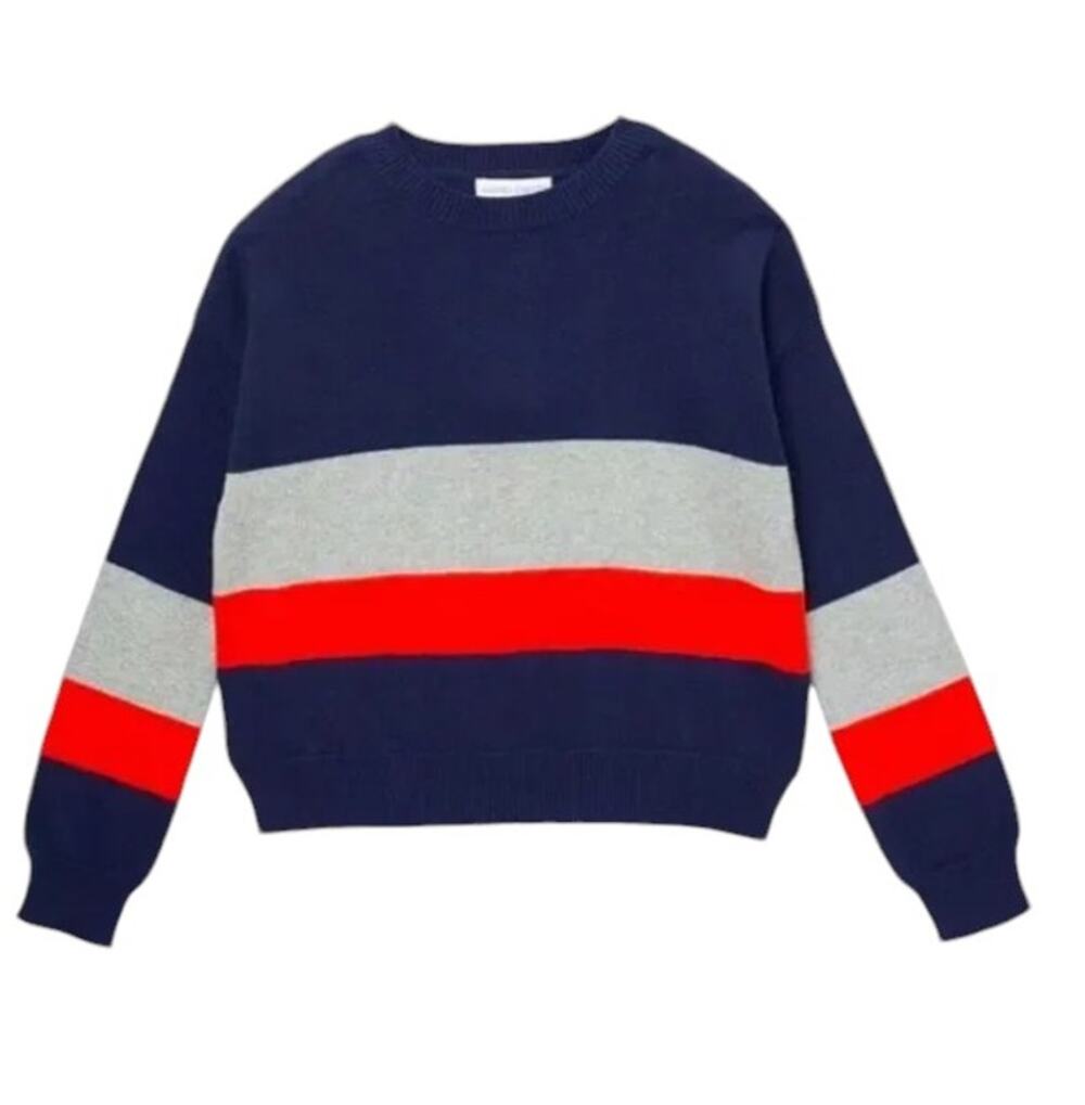 Harper Canyon Knit Sweater Girl's Medium Red Blue Gray NWT